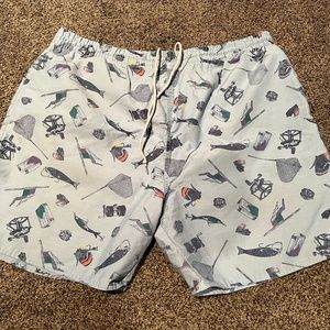 Mens lined swim shorts-large, 5.5” inseam
